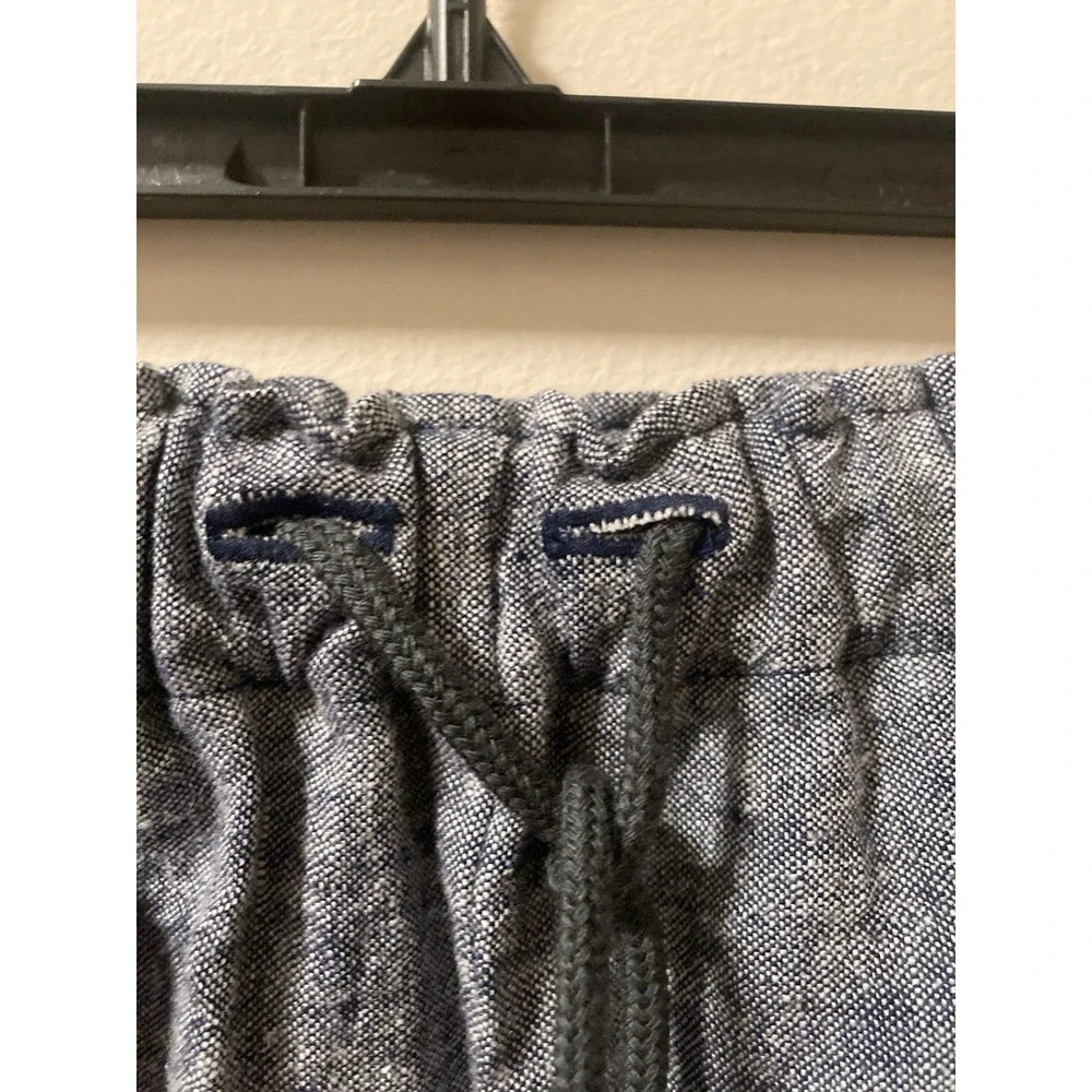 Linen Blend Navy‎ Shorts Sz XL NWT Elastic Drawstring Waist Casual Beachy